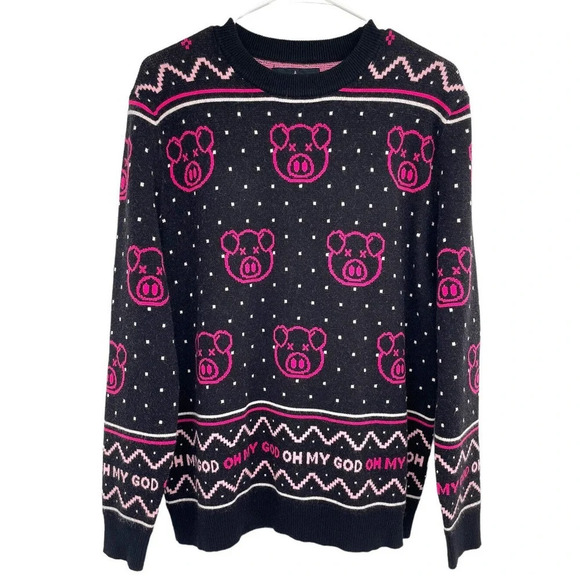 Shane Dawson Pig OH MY GOD Holiday Sweater Size Medium Merch - Picture 2 of 8